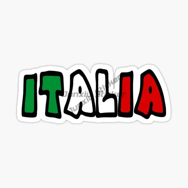 Italia Flag National Emblem Creative PVC Waterproof Stickers Accessories for Decorate Car Wall Room Table Motorcycle Off-road