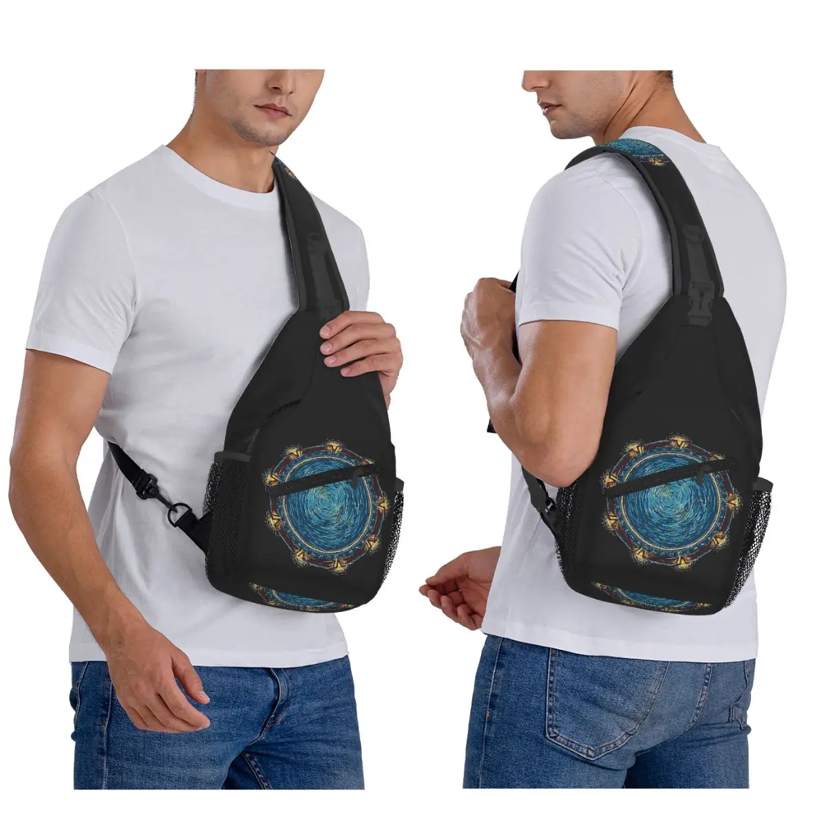 

Starry G Chest Bag Men Sling Crossbody Backpack Chest Bag Travel Hiking Daypack Shoulder Bag