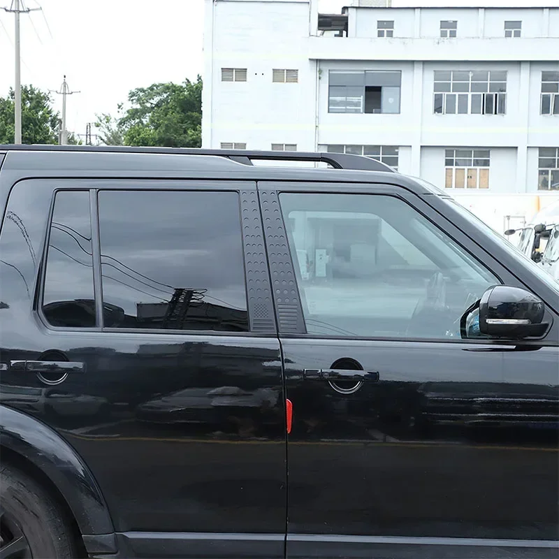 لاند روفر ديسكفري 3 4 LR3 LR4 04-16 سبائك الألومنيوم الأسود نافذة باب السيارة مركز B عمود آخر غطاء الكسوة اكسسوارات السيارات #3