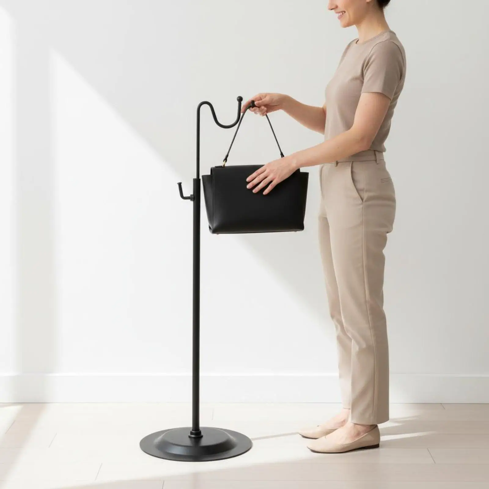 iron-display-rack-for-handbags-adjustable-purse-holder-with-eva-pad-for-boutique-retail-shop-jewellery-display-stand
