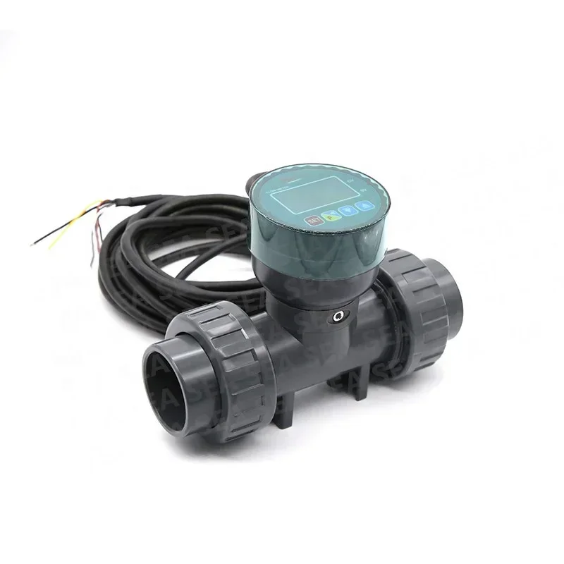 

China Ultrasonic Wired PVC DN32 Intelligent LCD Water Meter 485 Signal Remote Transmission Display And Control The Flow 40-460L