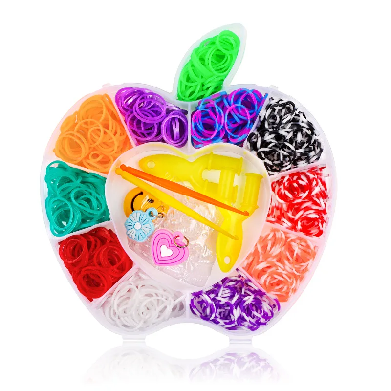 DIY Luminous Rubber Bands Set for Children's Puzzle DIY Hand Woven Rubber Band Luminous Bracelet Loom