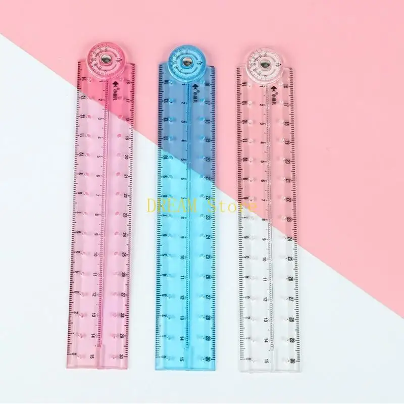 Clear Folding Ruler Measuring Length 0-30cm Centimeters Scale Math Drawing Ruler Best Sale