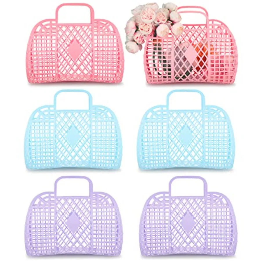 

Набор из 6 пластиковых сумок-тоут в форме желейных конфет для поиска яиц на Пасху, свадебных подарков, пляжных сувениров, сине-розовые, для весенних вечеринок