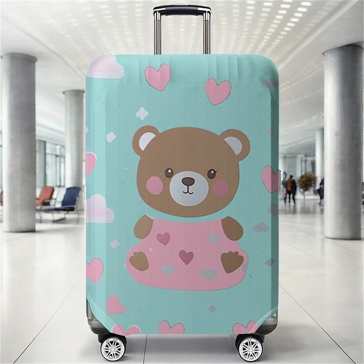 

Bear pattern luggage protection cover, suitable for 18-32 inch luggage covers, luggage handle gloves, travel accessories