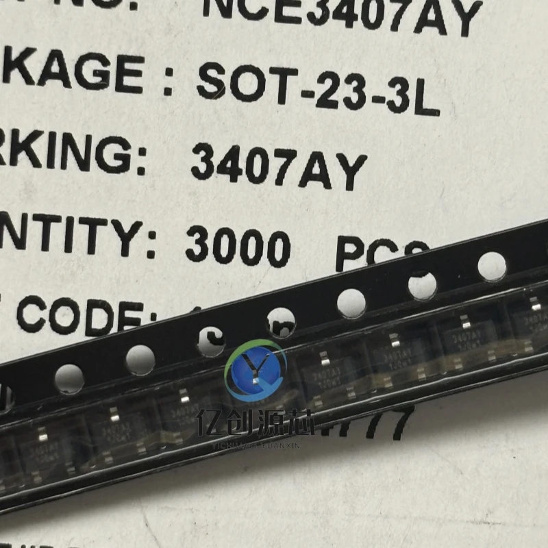 10/100/1000PCS New original NCE3407AY-30V-4.3A SOT-23-3L lithium battery protection board MOS tube