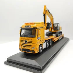 OXFORD 1:76 Scale Diecast Alloy Excavator & JCB Mercedes Benz Semi Trailer Toys Cars Model Classics Adult Souvenir Gifts Display