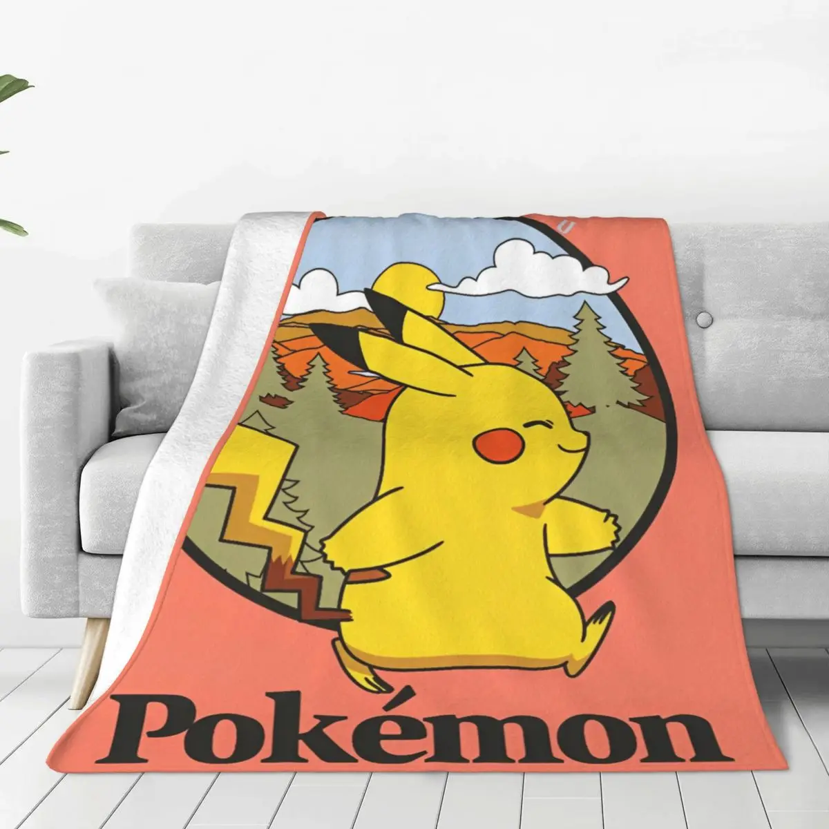 Pokemon Pikachu Anime Blanket Flannel Cute Cartoon Game Super Soft Throw Blanket for Home Couch Bed Rug