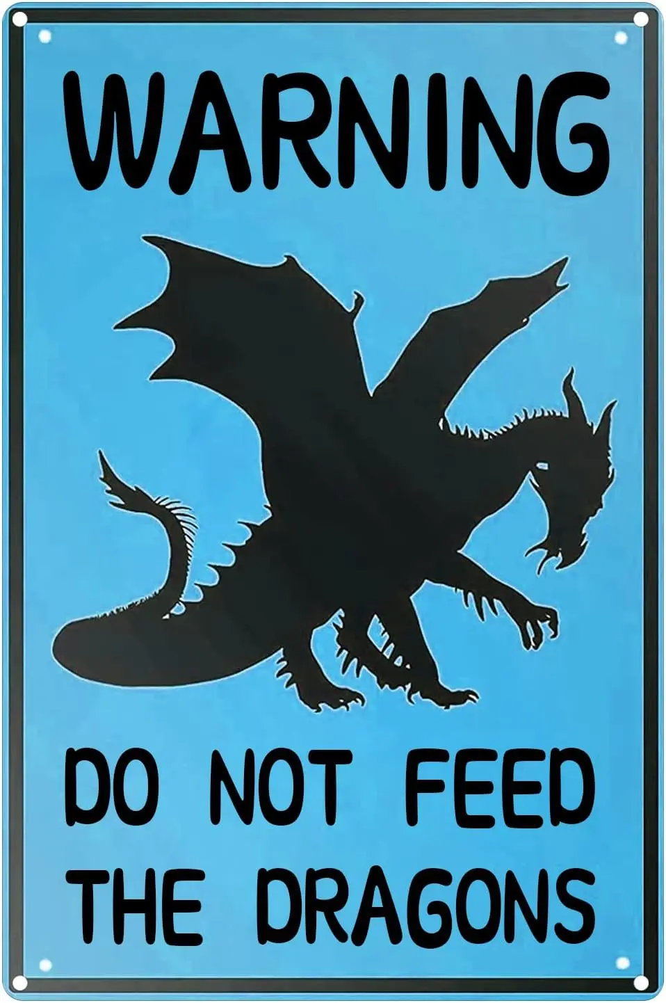 Metal Vintage Signs Beware Sign Beware Of Dragon Wall Plaque for Man Cave Bar Yard Wall Decor 16x12 Inch