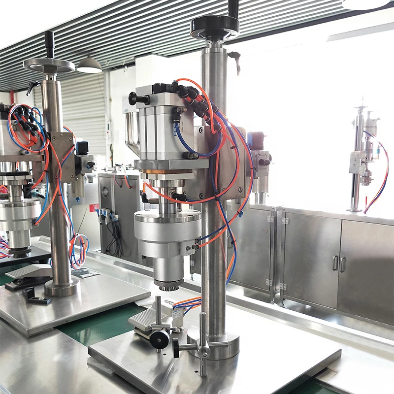 High Efficiency Semi-auto Perfume Capping Equipment Pneumatic Fragrance Bottle Sealer for Cosmetics