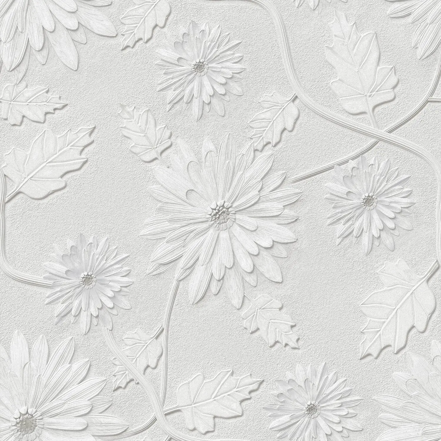 Floral Peel and Stick Wallpaper White Gray Removable Contact Paper Solid Color Self Adhesive Wallpaper for Bedroom Drawers