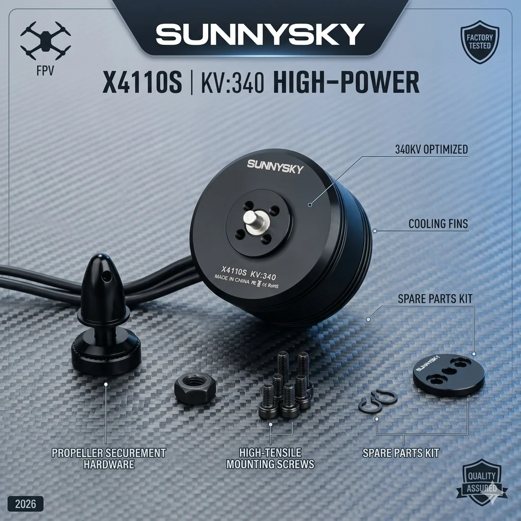 

High Efficiency Brushless Motor SunnySky XS X4110S 340KV 400KV 460KV 580KV for RC Drone Multirotor UAV Propulsion Power System