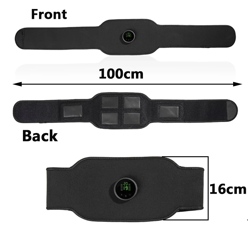 جديد USB قابلة للشحن الكهربائية ABS محفز EMS البطن العضلات محفز حزام التخسيس الاهتزاز اللياقة البدنية مدلك