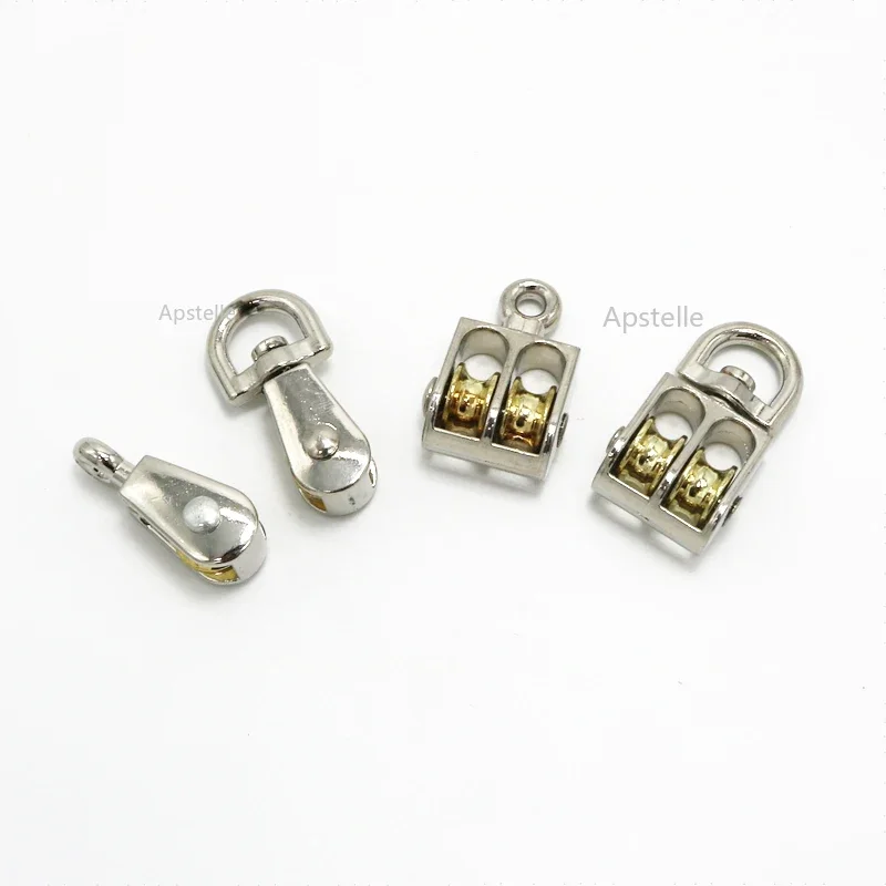 36/48/52/58/75/86mm Lifting Rope Roller Pulley Wheel Climbing Mini Pulleys Metal Sheave Zinc Alloy Katrol Wiel