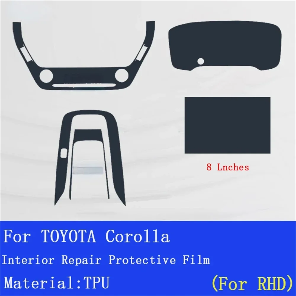 Car Door Center Console Media Dashboard Navigation TPU Anti-scratch Protector Film For Toyota Corolla Car Accessories