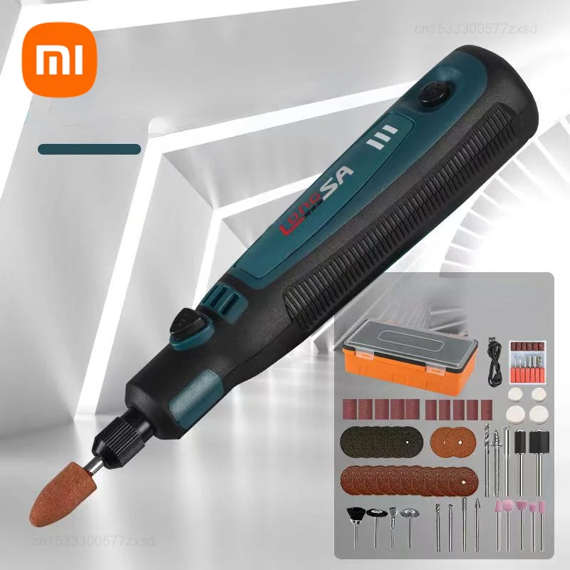 Xiaomi Longsa Mini Grinder Caneta Gravadora Conjunto de Moedor Elétrico sem Fio Máquina de Gravação Polidor Ferramentas de Broca Elétrica