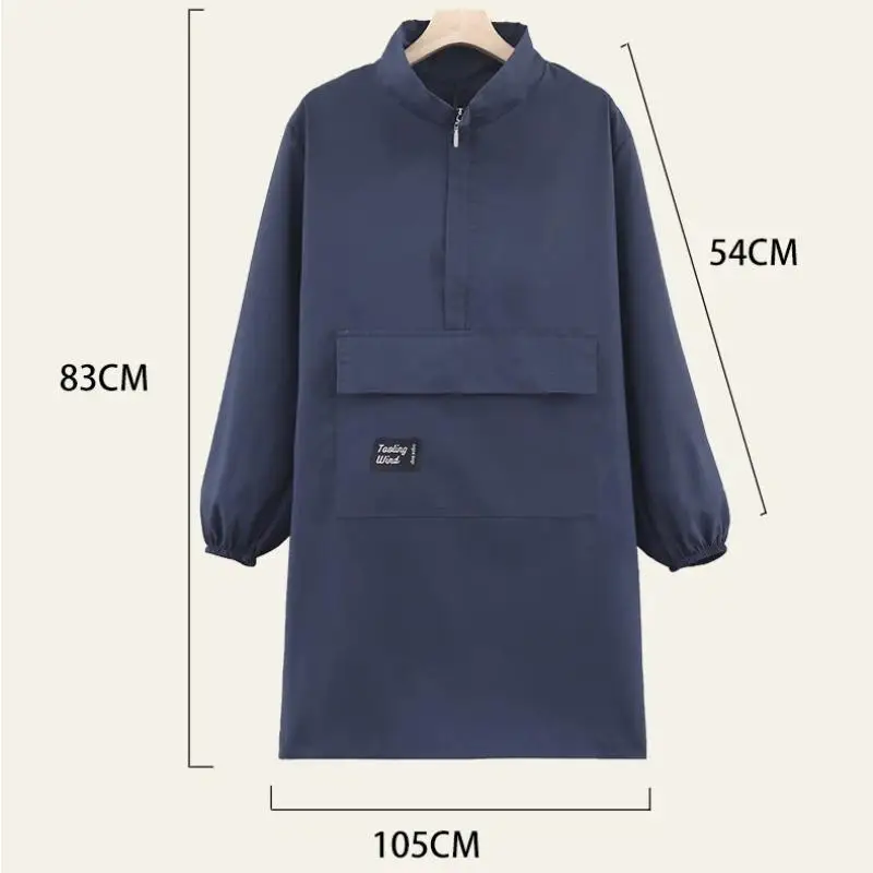 Men Women Waterproof And Stain Resistant Overalls High Necked Workwear Kitchen Home Cooking Long Sleeved Apro Customized Logo