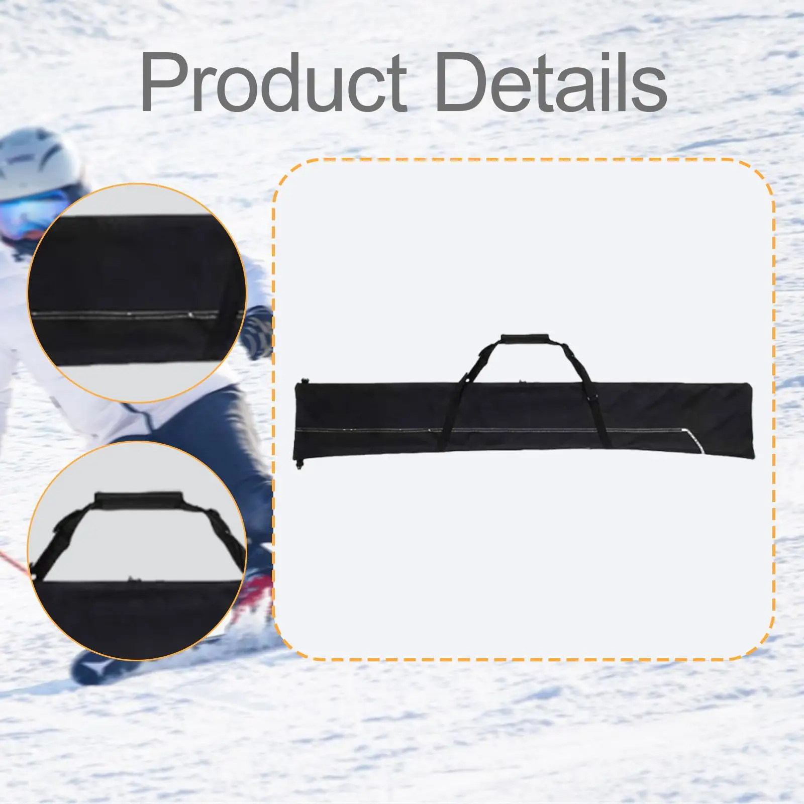 حقيبة أكسفورد من القماش على الجليد، معدات فصل رطبة وجافة احترافية تحل محل حقيبة الثلج السوداء من قماش أكسفورد للسفر والمشي لمسافات طويلة في الهواء الطلق #6