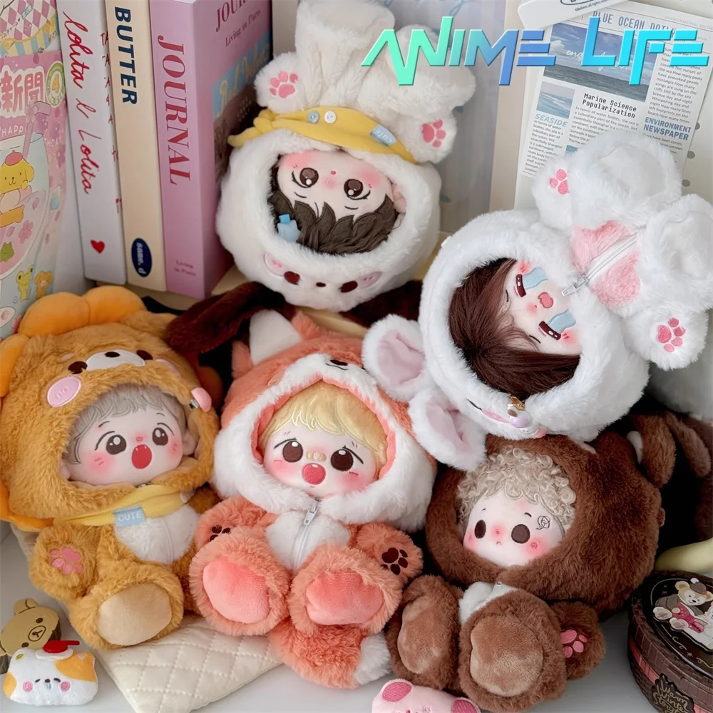 

Original Lion Fox Rabbit Bear Puppy Animal Jumpsuit Suit For 20cm Doll Toy Costume Clothes Cosplay Kids Gift