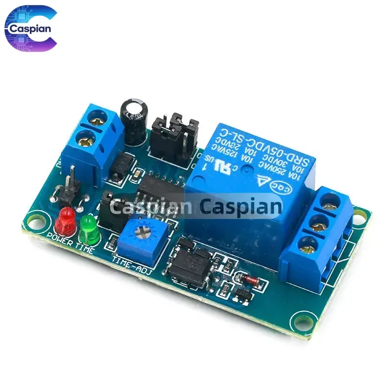 

DC 12V Time Relay Module Normal Open Time Delay Relay Timing Timer Relay Control Switch Adjustable Potentiometer LED Indicator