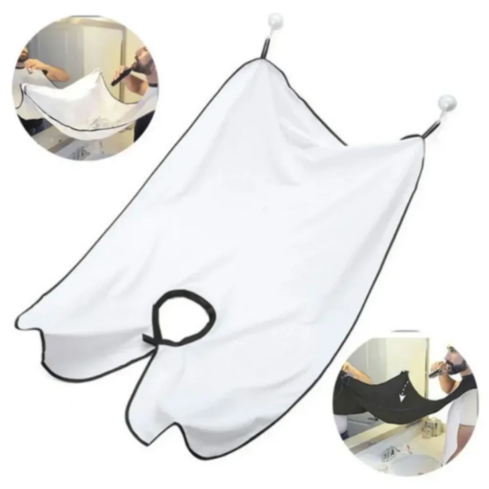 Waterproof Shaving Apron Beard Collector Hair Catcher Men Beard Trimming Cape with Suction Cups Man Bathroom Hairdressing Tools