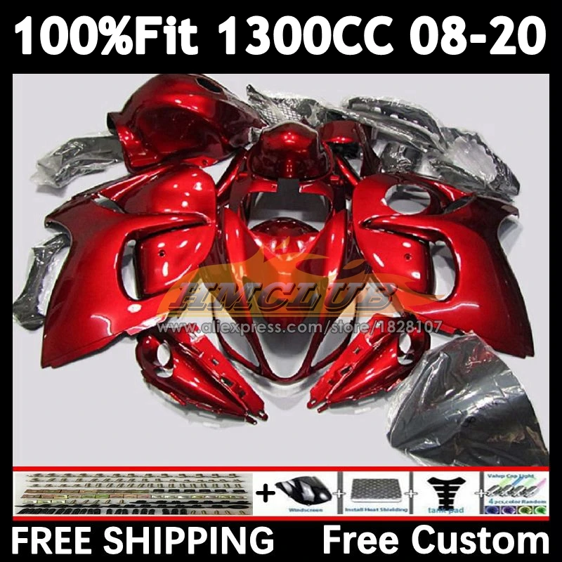 Body For SUZUKI GSXR1300 Hayabusa 08 09 10 11 12 13 38No.86 red glossy GSX-R1300 GSXR 1300 14 15 16 17 18 19 2008 2019 Fairing