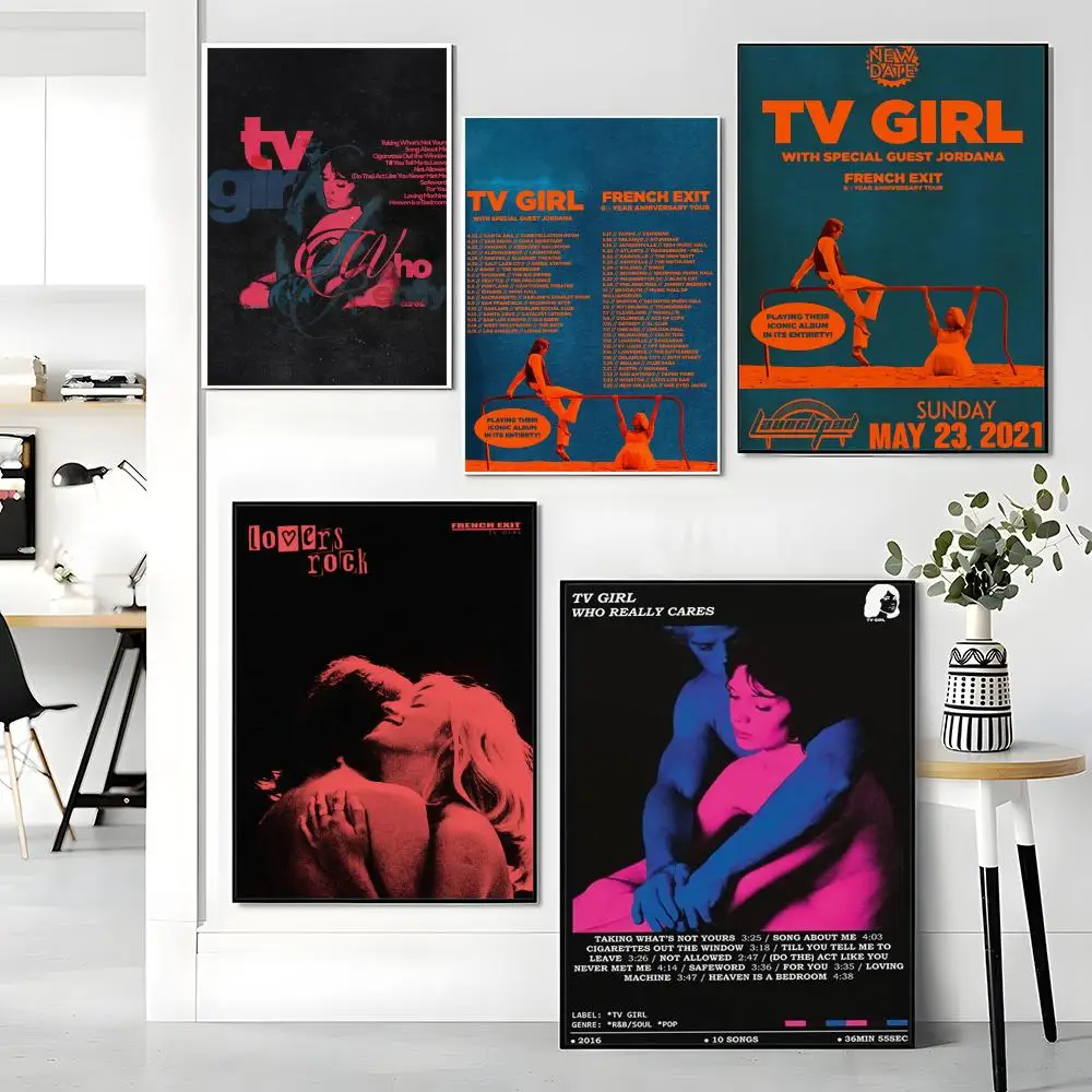 TV Girl Who Really CaresFrench Exit Lovers Rock Poster Premium PP Wall Decal - Peel & Stick, HD Print, Waterproof Home Decor