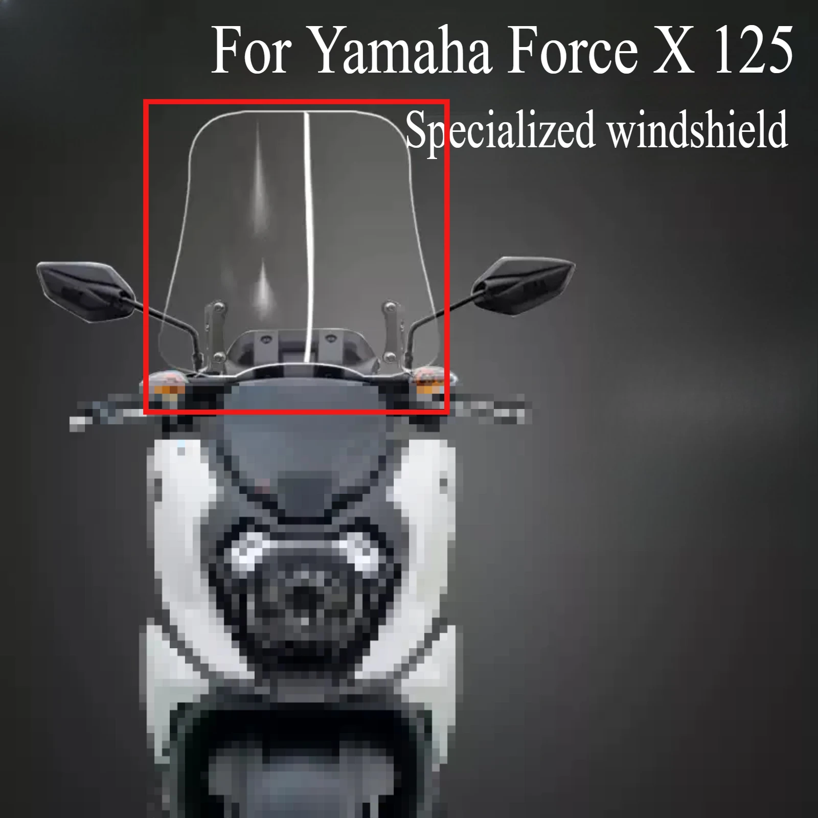 

For Yamaha Force X 125 Motorcycle Modified Windshield Wind Deflector Heightened Windshield Front Glass Accessories Parts