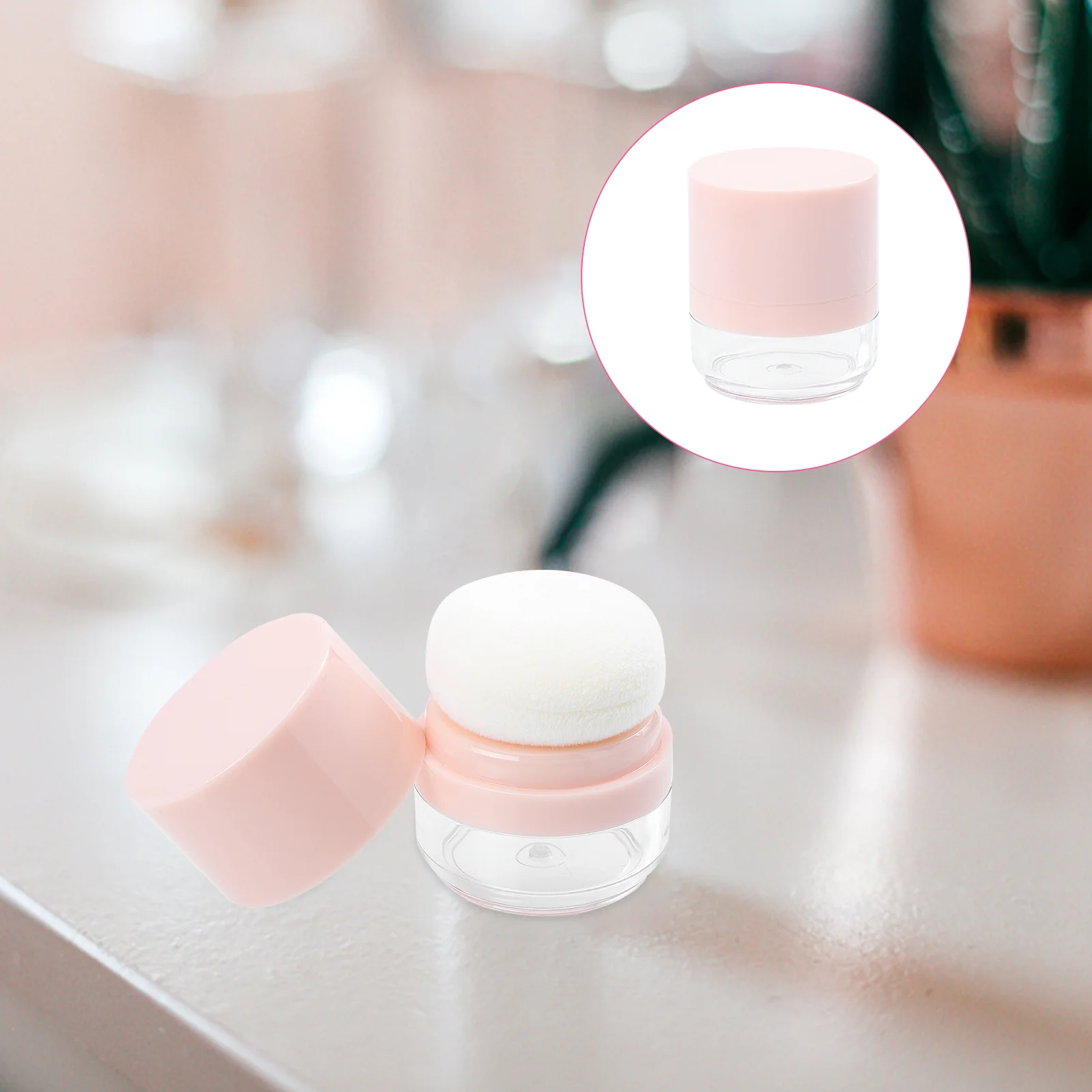 

Compact Portable Loose Powder Containers Cosmetics Case Makeup Travel Storage Pack
