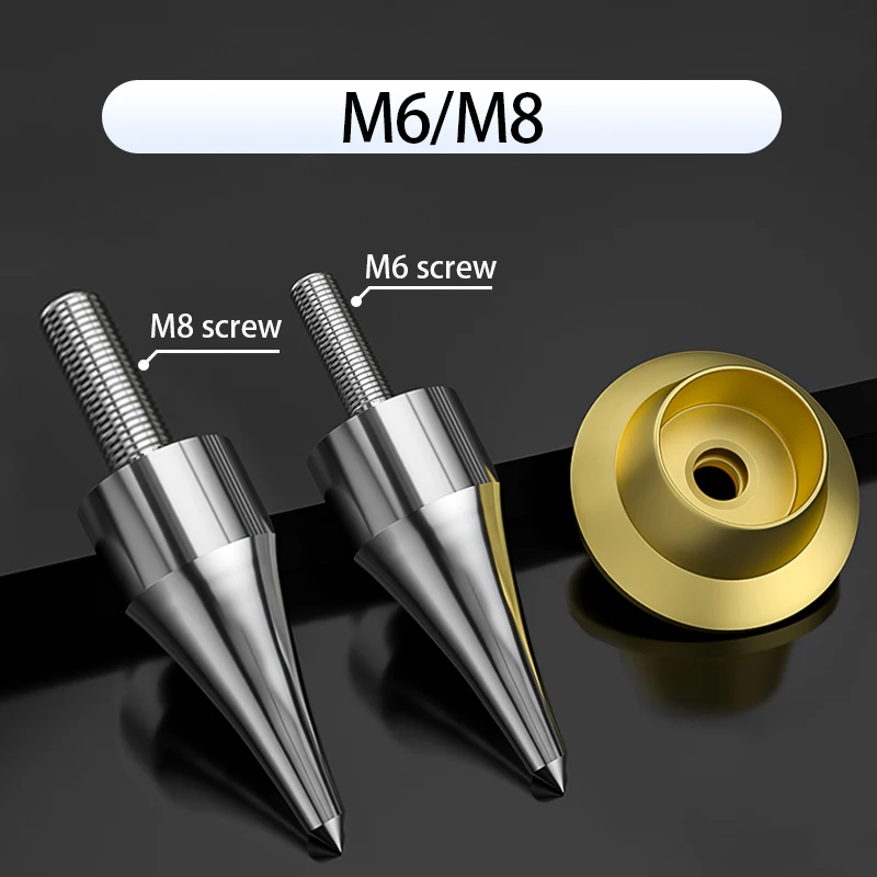 Os pinos de pé de liga de alumínio e aço inoxidável M6/M8 são usados para absorção de choque e estabilidade dos amplificadores de potência do alto-falante