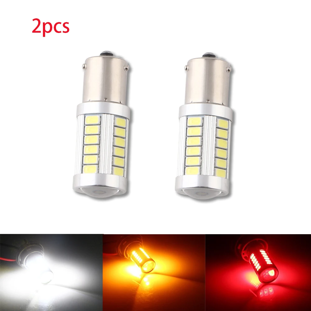 

2pcs 1156 1157 5730 5630 33SMD LED Bulb P21W BAU15S P21/5W 7440 W21W W21/5W 7443 12V for Turn Signal Light Reverse Lamp