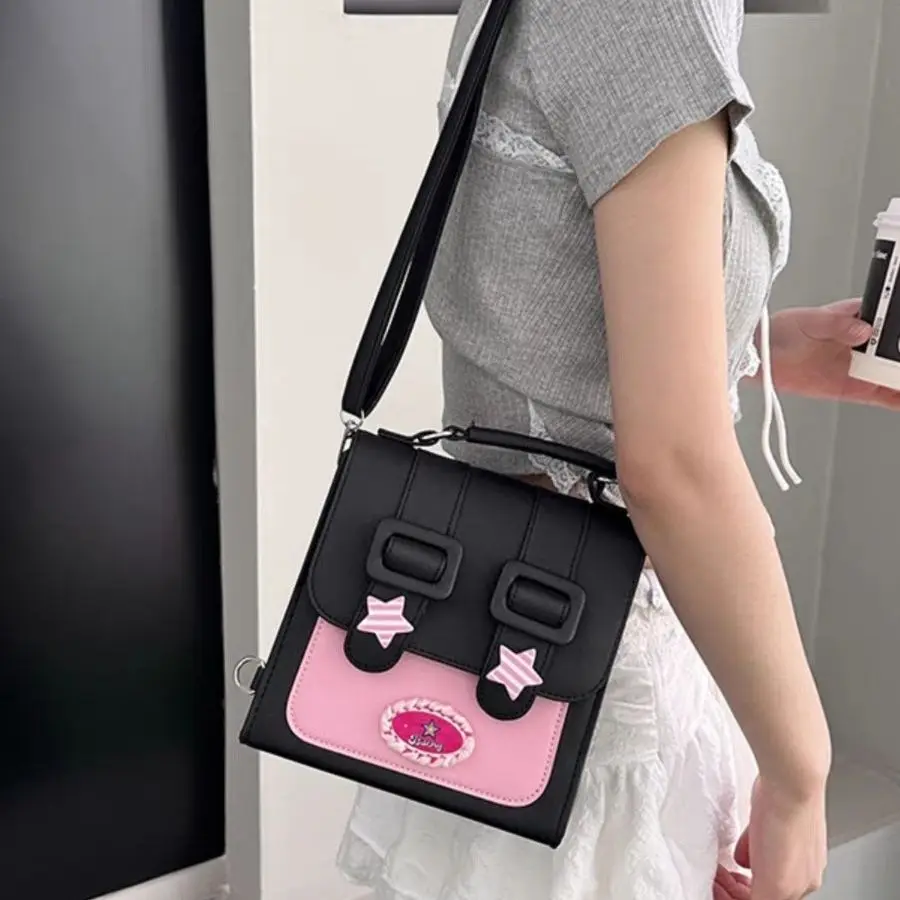 New Trendy Girls Bag 2024 All Match Transparent PU Crossbody Bags Women Fashion Mini Shoulder Bag Bolso Mujer