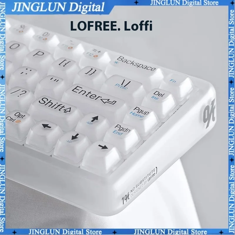 Lofree 1% Transparent Mechanical Keyboard Bluetooth 5.0/type-c Wired Mechanical Keyboard For Windows Macos/ios & Android