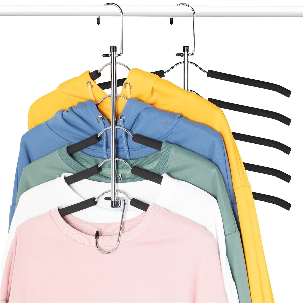 

1 Piece of Hanger, Non Slip, Traceless, Space Saving, Multi-layer Hanger, Wardrobe, Wardrobe, Bedroom Storage and Organization