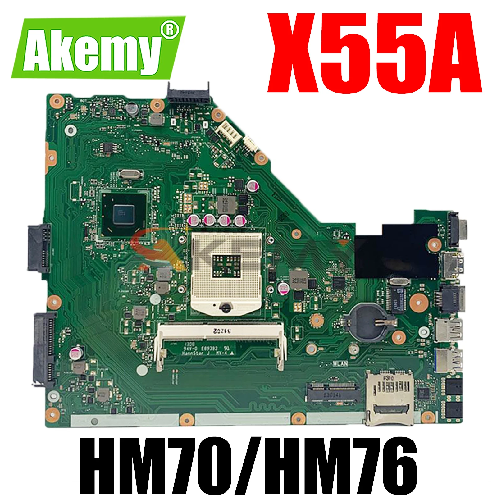 

X55A Laptop Motherboard HM70 HM76 is suitable for ASUS X55A Original Motherboard Mainboard REV 2.1/REV2.2 DDR3