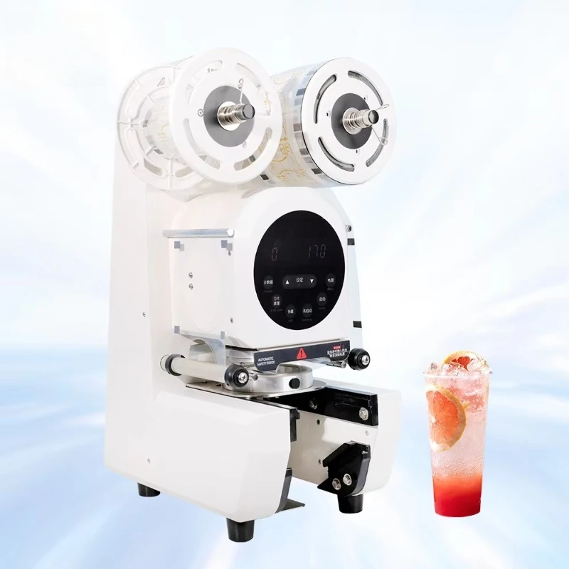 

Automatic Roll Film Sealer Cup Temperature Sealing Machine for Plastic Cups Milk Tea Coffee Beverage Cup Sealing Machine