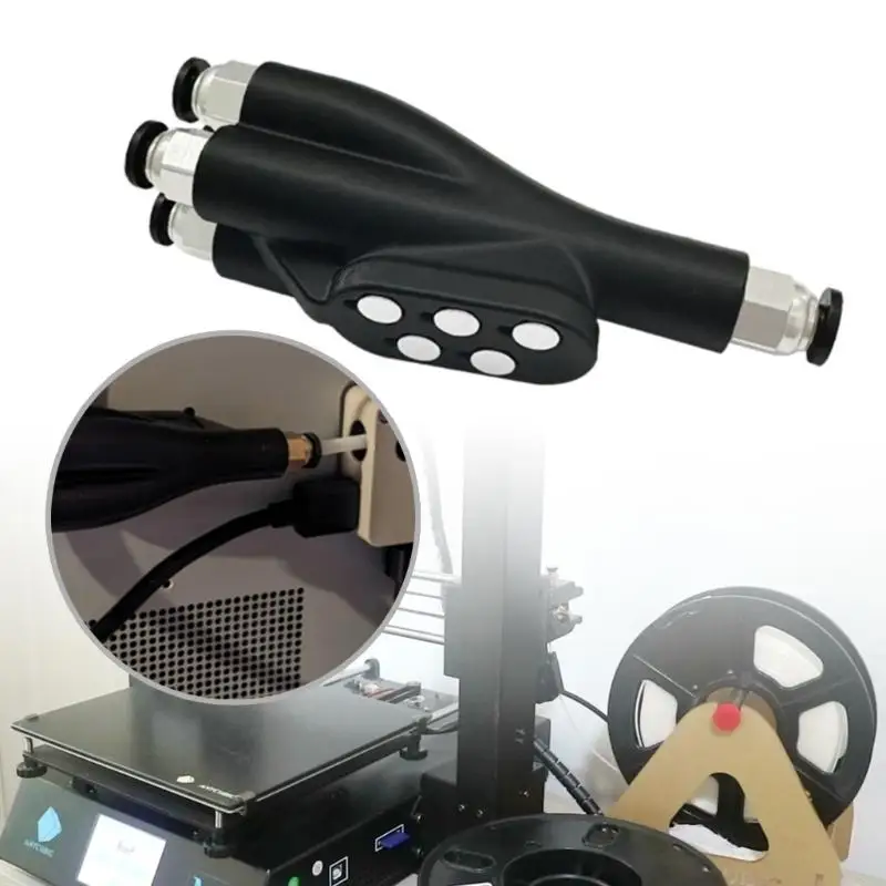 62KA para impresora 3D X1C P1S P1P, adaptador 4 en 1 PTFE, puerto expansión tubería, conexión pieza impresora 3D,