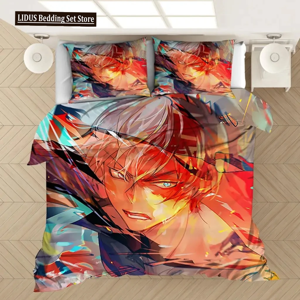 

My Hero Academia Bedding Set Anime 3D Print Duvet Covers Pillowcases Home Textile Luxury Cartoon Queen King Size Boys