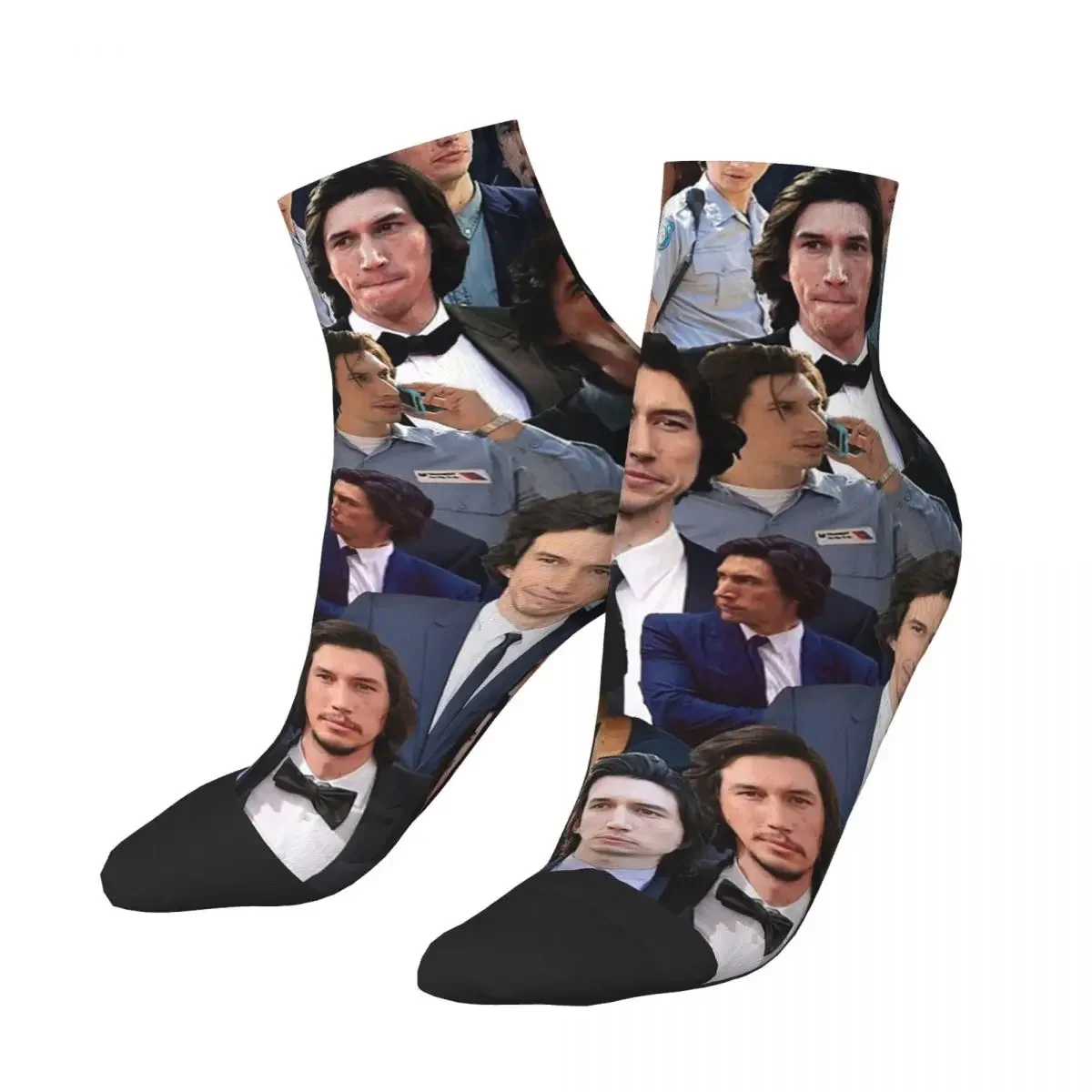 Adam Driver Blue Collage Socks Harajuku High Quality Stockings All Season Socks Accessories for Man's Woman's Gifts