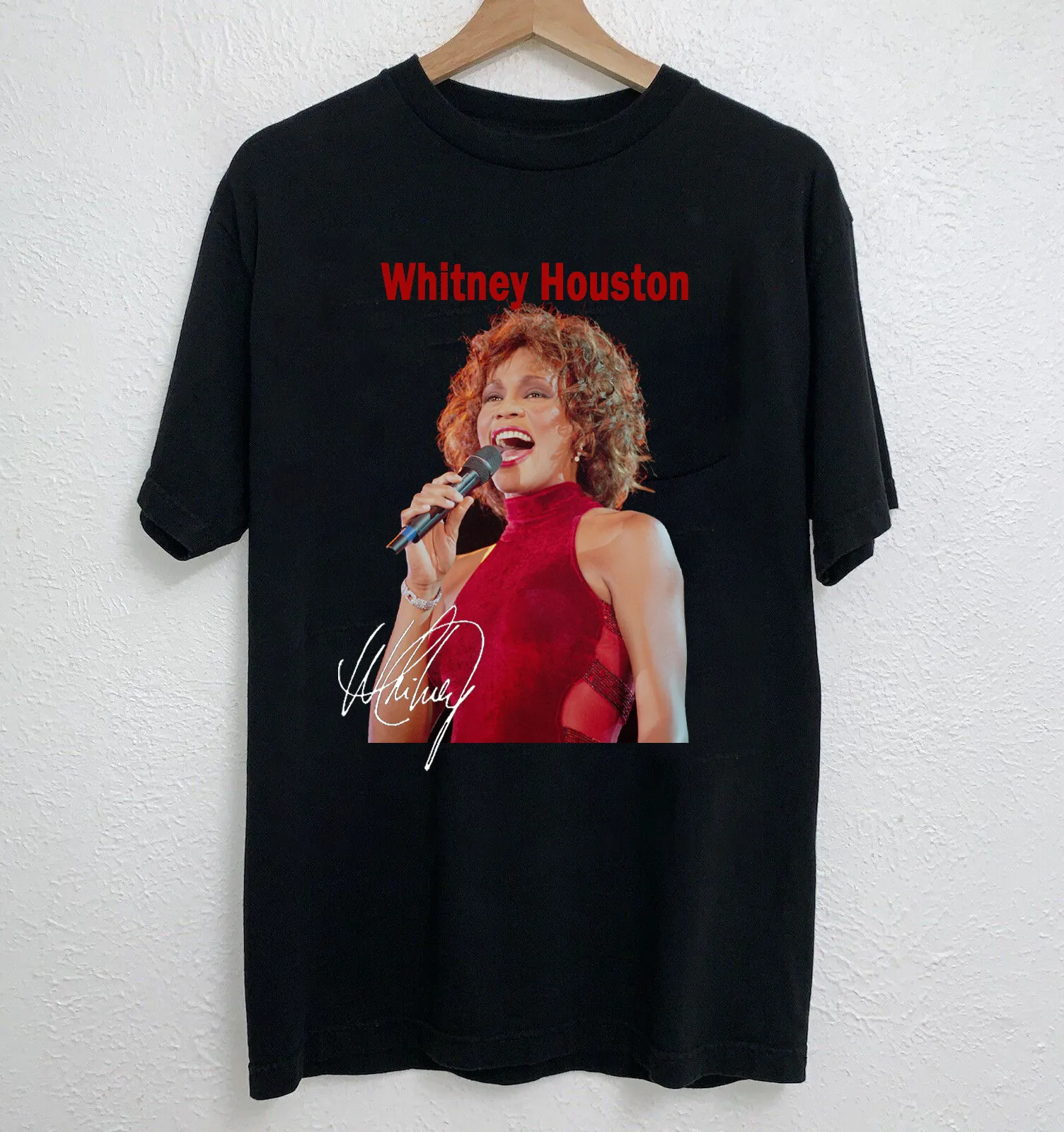 Whitney Houston live In Concert Signature Shirt Black All Size S-5Xl DS30