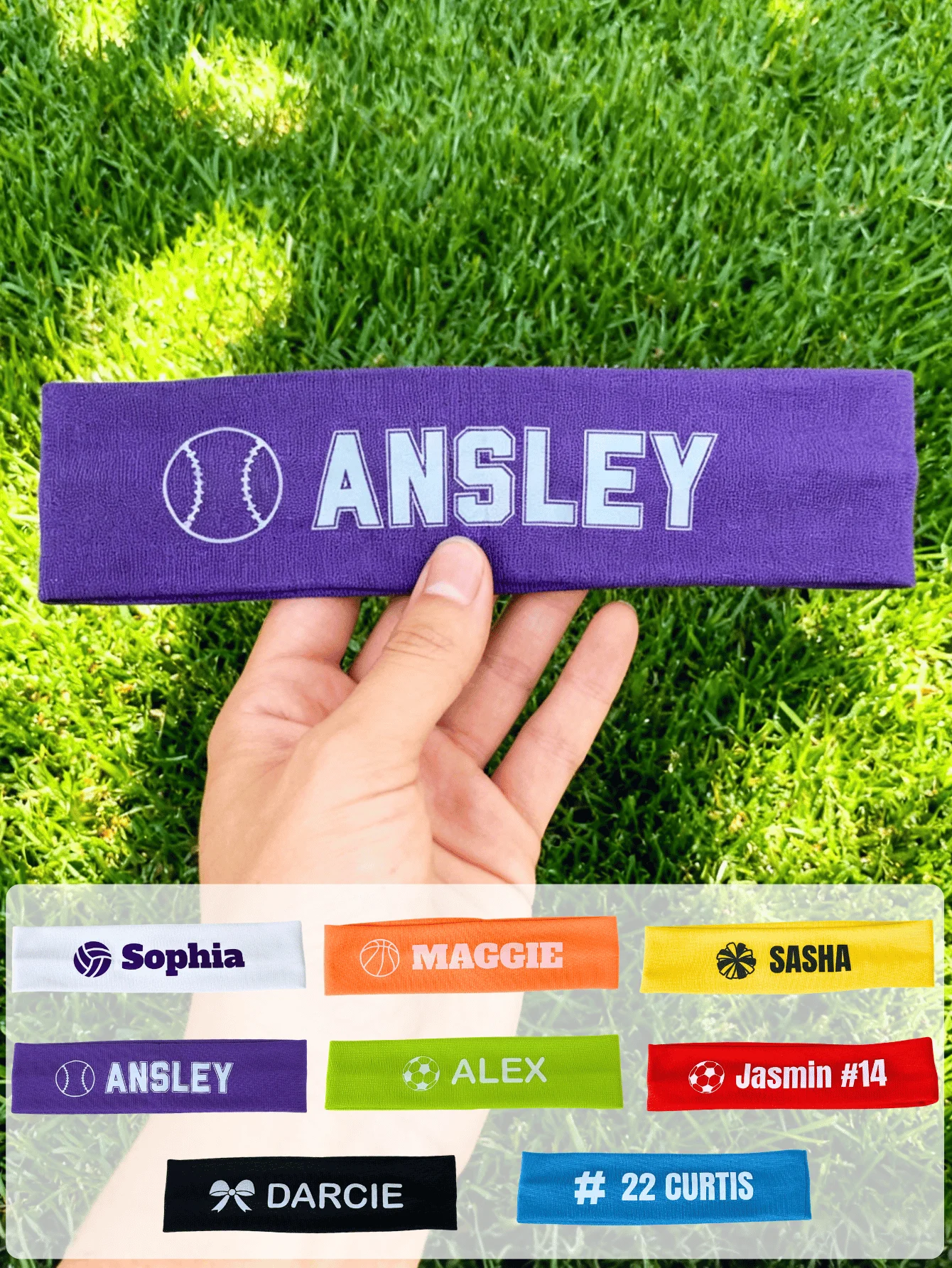 Personalized Sports Headband,Yoga Sports Personalized Headband,Bridesmaid Gift,Personalized Name Headband,Hair Accessories view 3