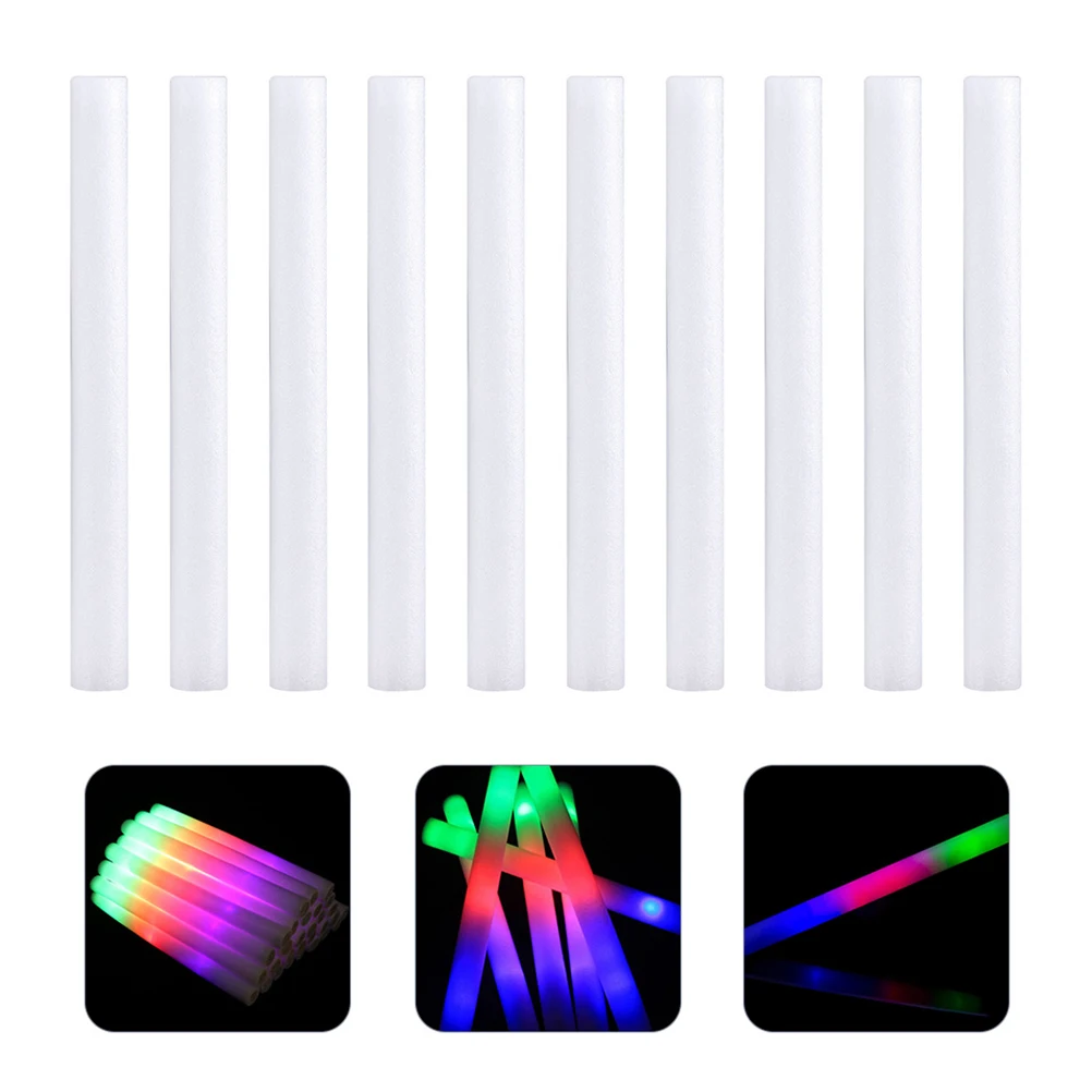 

10 Pcs LED Light Concert Dance Party Fluorescent Light Sticks Halloween Fluorescent Foam Sticks