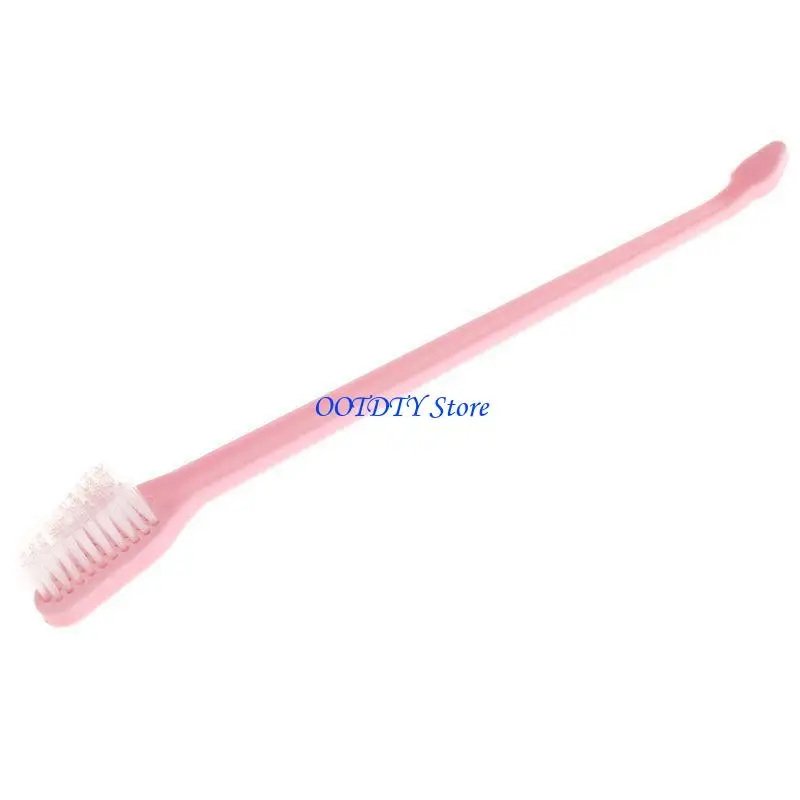 367A Dual Headed Dog Toothbrush Long Handle Design Effortless Brushing Teeth Toothbrush for Dog Cats Pet Dental Care