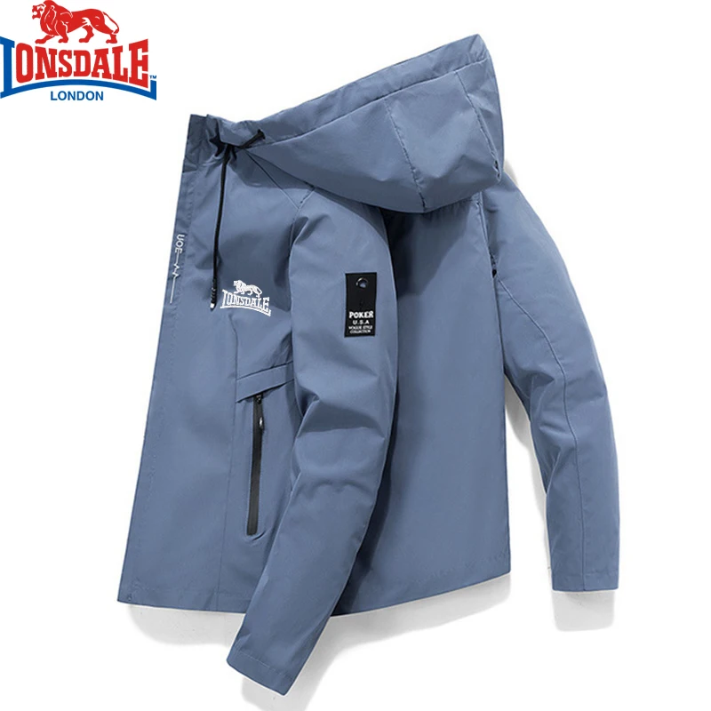 

Embroidered LONSDALE High Quality Jackets for Men's Hoodies in Spring and Autumn Casual and Fashionable Sports Jackets