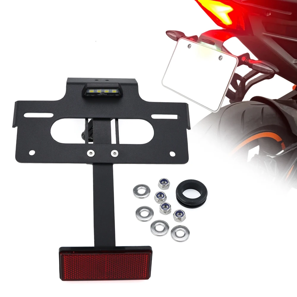 

License Plate Holder Fit For KTM Duke 125 Duke 250 Duke 390 2024-2025 Motorcycle Tail Light Bracket Tidy Fender Eliminator