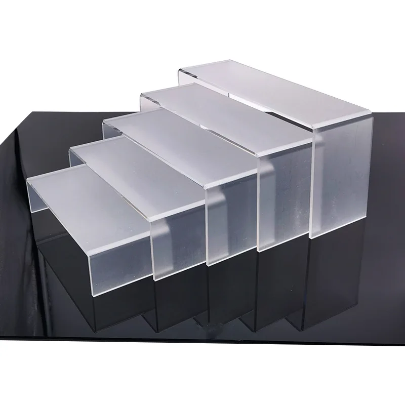 

Acrylic Riser Clear Display Stand Cologne Organizer Acrylic Shelves For Figures Toys Cupcake Food Dessert Perfume Display Stand