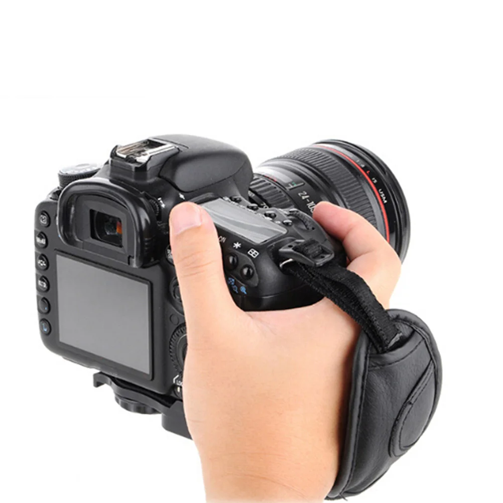 

2Pcs Camera Wrist Strap Durable Protective Hand Strap Oval Shape Secure Wrist Stabilizer for Cameras Black