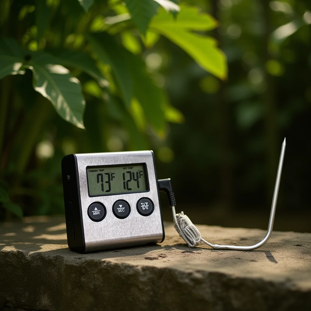 

Kitchen Digital Cooking Thermometer Meat Food Temperature For Oven Bbq Grill Timer Function Heat Meter With Probe For Grilling