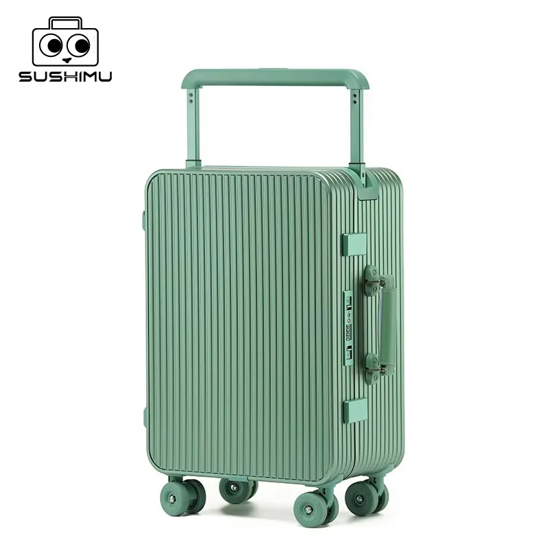 

All aluminum magnesium alloy suitcase wide trolley suitcase 20-inch boarding case 24-inch metal trolley case password bag