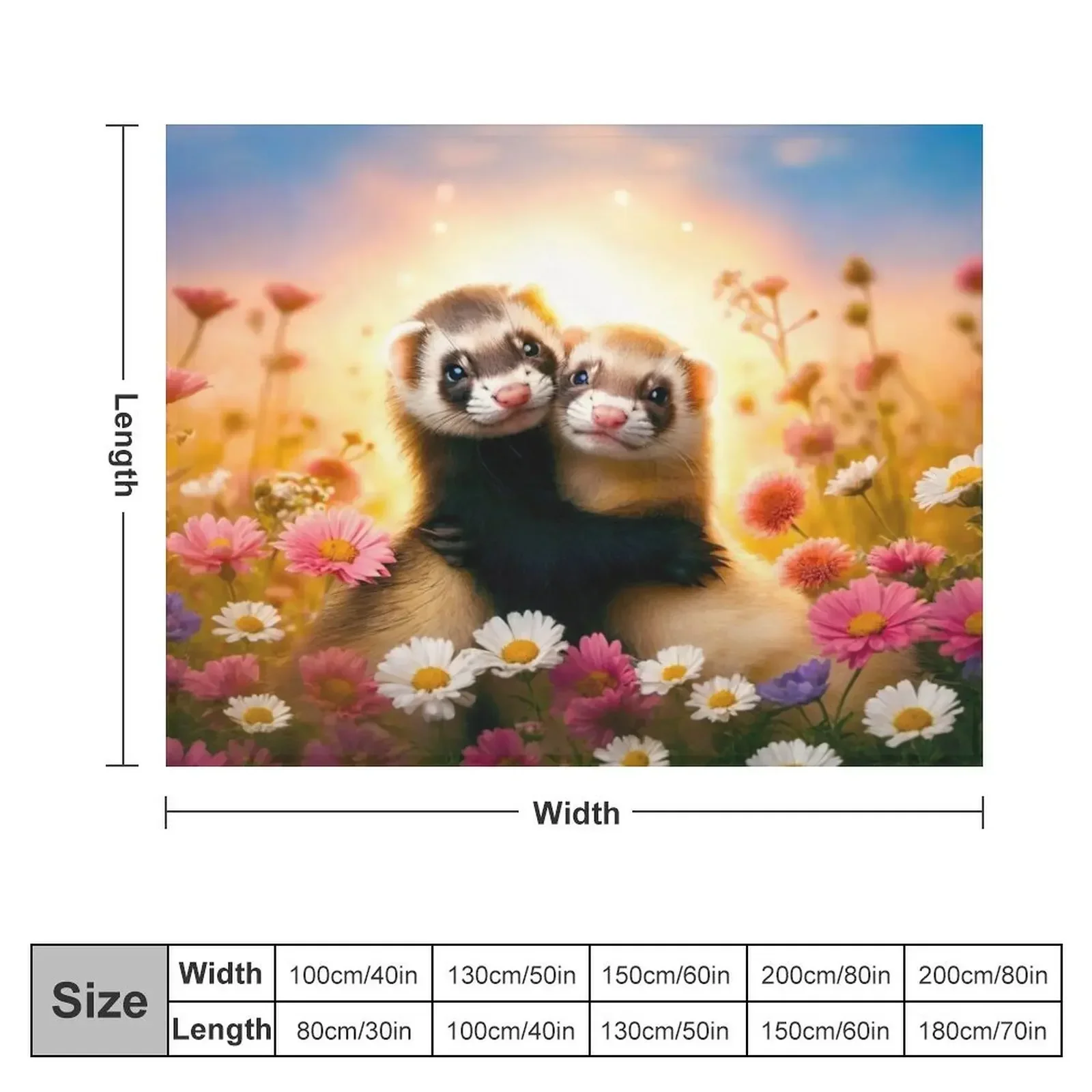 Ferrets First Valentine's Day Throw Blanket Large blankets ands Blankets